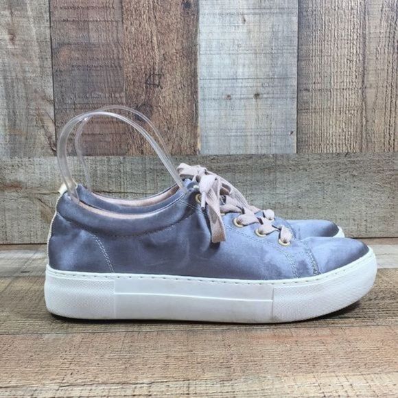 J/Slides NYC Gray Lace Up Sneakers Womens 7 Comfort Shoes Walking - Picture 1 of 13